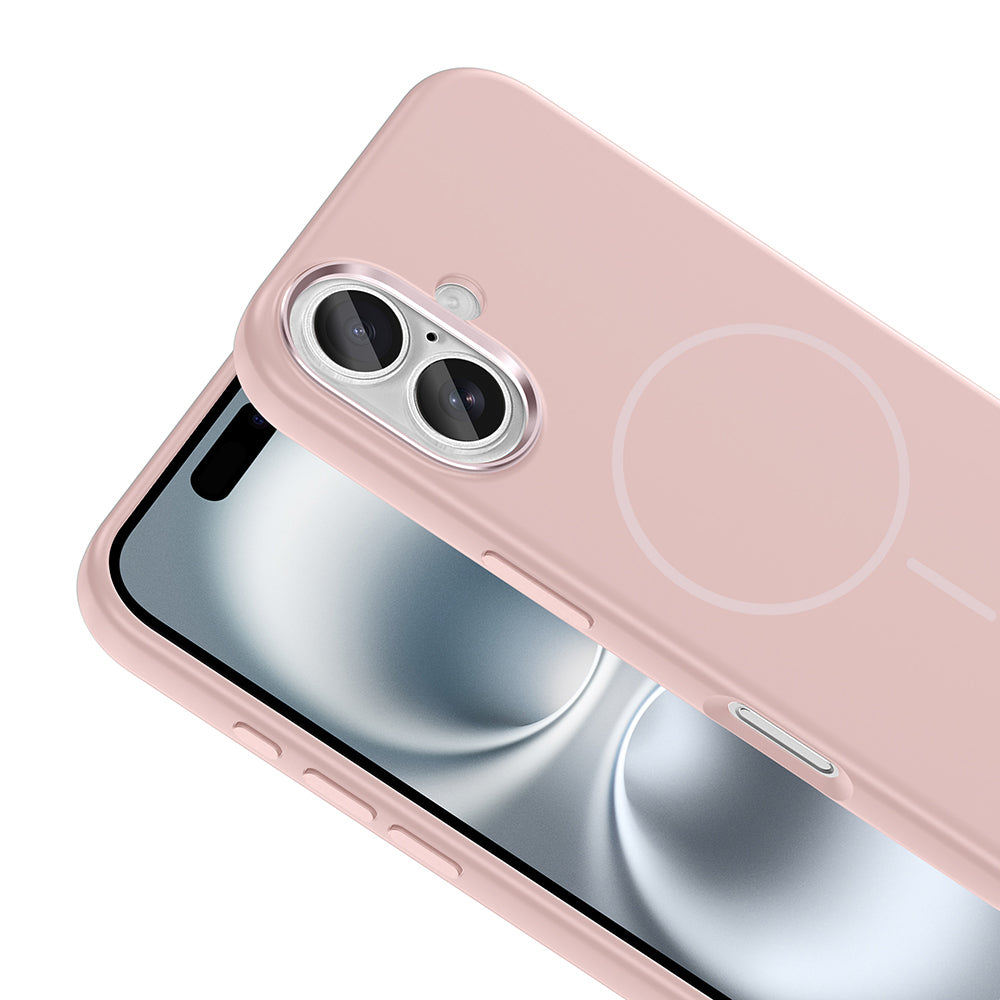 Apple iPhone 16 Kılıf M-Safe Şarj Özellikli Metal Kamera Çerçeveli Zore Edi Silikon Kapak Siyah