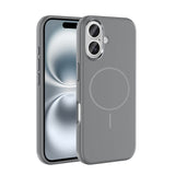 Apple iPhone 16 Kılıf M-Safe Şarj Özellikli Metal Kamera Çerçeveli Zore Edi Silikon Kapak Siyah