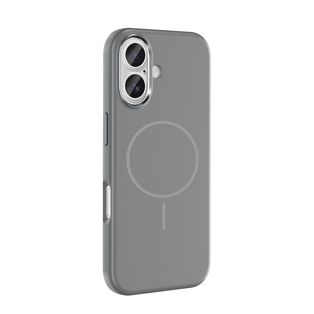 Apple iPhone 16 Kılıf M-Safe Şarj Özellikli Metal Kamera Çerçeveli Zore Edi Silikon Kapak Siyah