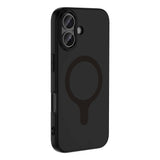 Apple iPhone 16 Kılıf M-Safe Şarj Özellikli Zore Aris Silikon Kapak Siyah