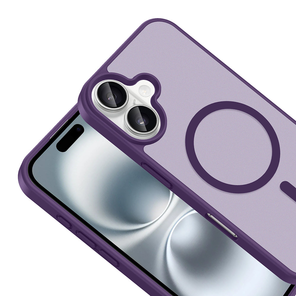 Apple iPhone 16 Kılıf M-safe Şarj Özellikli Babet Kapak Pembe