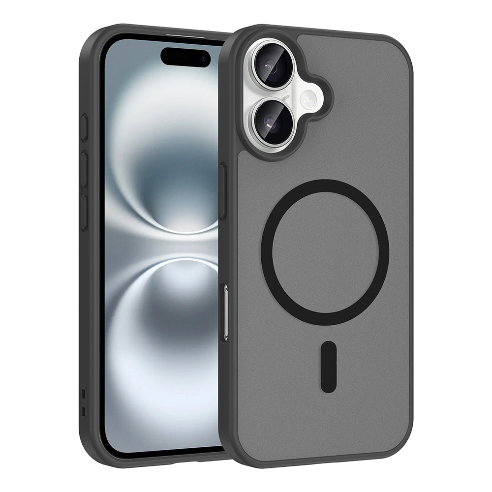 Apple iPhone 16 Kılıf M-safe Şarj Özellikli Babet Kapak Siyah