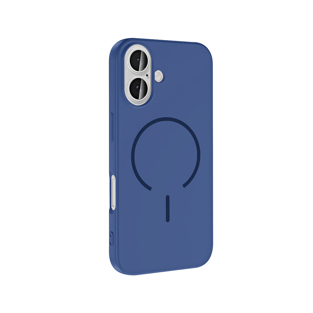 Apple iPhone 16 Kılıf M-safe Şarj Özellikli Zore Meta Kapak Siyah