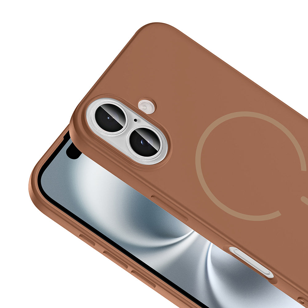 Apple iPhone 16 Kılıf M-safe Şarj Özellikli Zore Meta Kapak Siyah