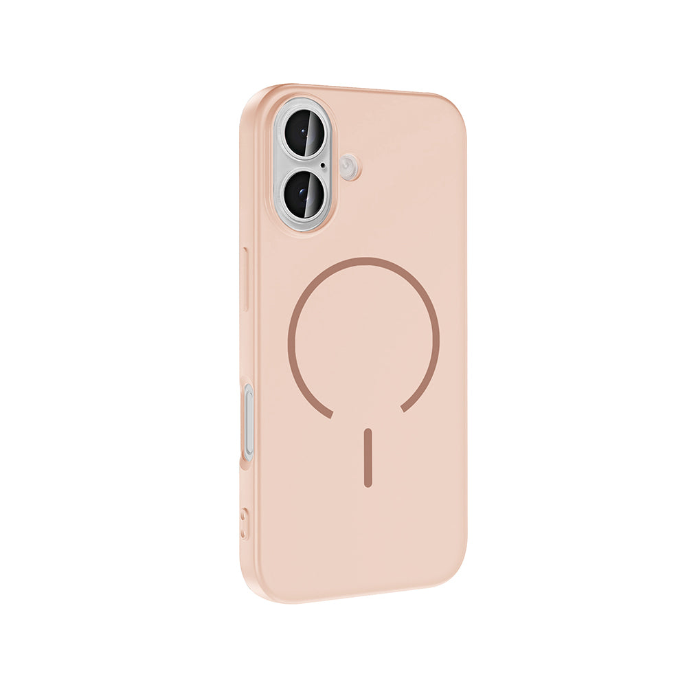 Apple iPhone 16 Kılıf M-safe Şarj Özellikli Zore Meta Kapak Mürdüm