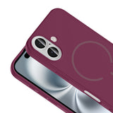 Apple iPhone 16 Kılıf M-safe Şarj Özellikli Zore Meta Kapak Titanyum-Gri