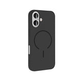 Apple iPhone 16 Kılıf M-safe Şarj Özellikli Zore Meta Kapak Kahverengi