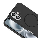 Apple iPhone 16 Kılıf M-safe Şarj Özellikli Zore Meta Kapak Mürdüm