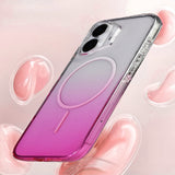 Apple iPhone 16 Kılıf M-Safe Şarj Özellikli Zore Septik Silikon Kapak Pembe