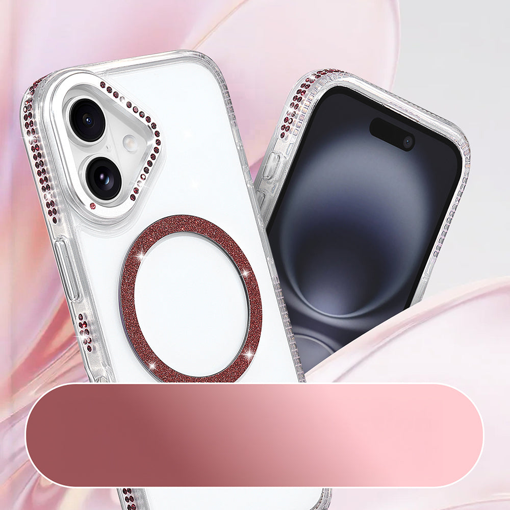Apple iPhone 16 M-safe Şarj Özellikli Tera Silikon Kılıf Mürdüm
