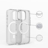 Apple iPhone 16 Kılıf M-safe Şarj Özellikli Kamera Korumalı Zore Kripto Kapak Şeffaf