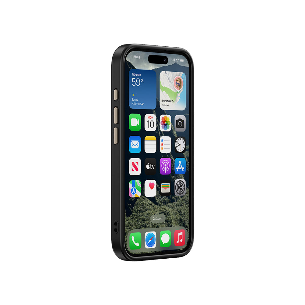 Apple iPhone 16 Kılıf M-safe Şarj Özellikli Karbon Fiber Görünümlü Zore Antina Kapak Mavi