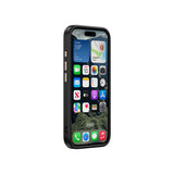Apple iPhone 16 Kılıf M-safe Şarj Özellikli Karbon Fiber Görünümlü Zore Antina Kapak Siyah-Yeşil