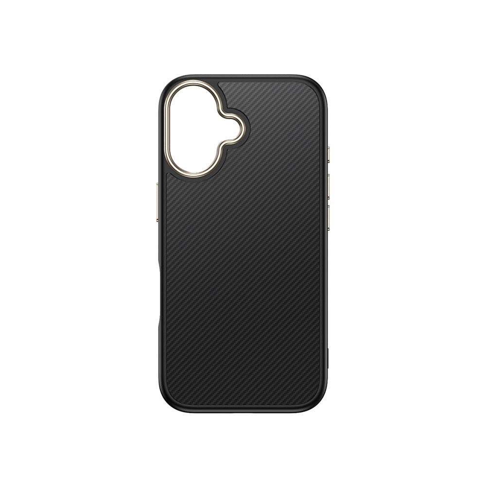 Apple iPhone 16 Kılıf M-safe Şarj Özellikli Karbon Fiber Görünümlü Zore Antina Kapak Siyah-Yeşil