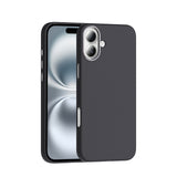 Apple iPhone 16 Kılıf M-safe Şarj Özellikli Karbon Fiber Görünümlü Zore Gros Kapak Siyah