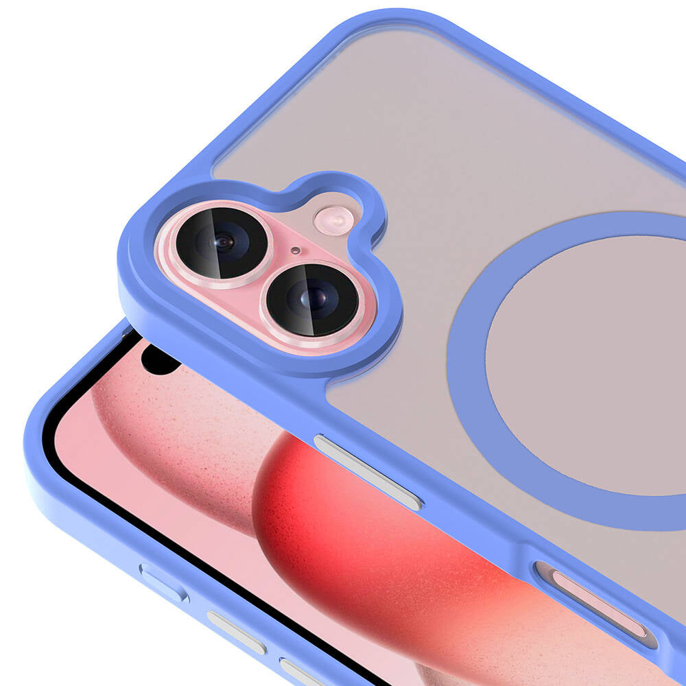 Apple iPhone 16 Kılıf M-safe Şarj Özellikli Mat Arka Yüzey Zore Sio Kapak Gri