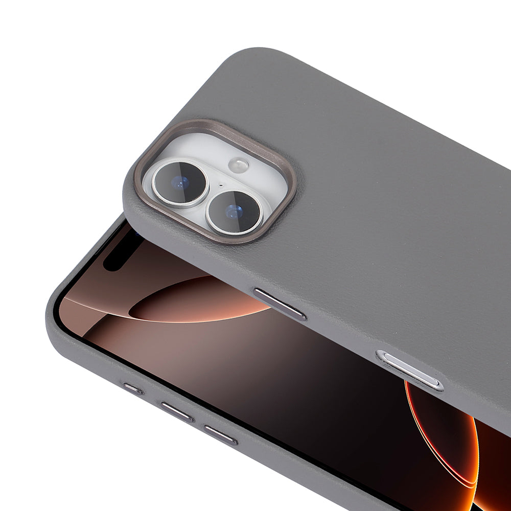 Apple iPhone 16 Kılıf M-safe Şarj Özellikli PU Deri Zore Adora Kapak Siyah