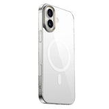 Apple iPhone 16 Kılıf M-safe Şarj Özellikli Şeffaf Cam Arka Yüzey Zore G-Glass Kapak Şeffaf