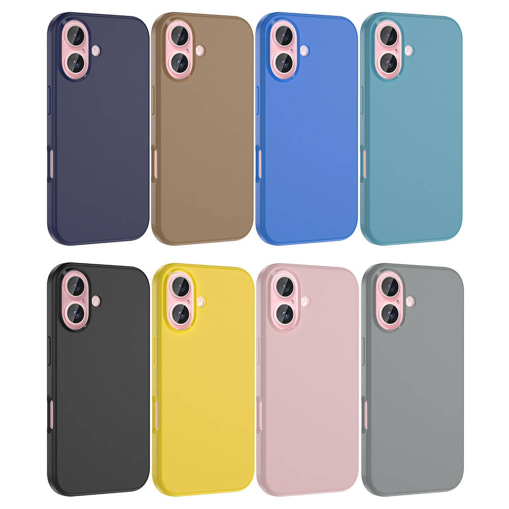 Apple iPhone 16 Kılıf M-safe Şarj Özellikli Sıvı Teknolojili Silinebilir Sert Zore Kivi Kapak Mavi