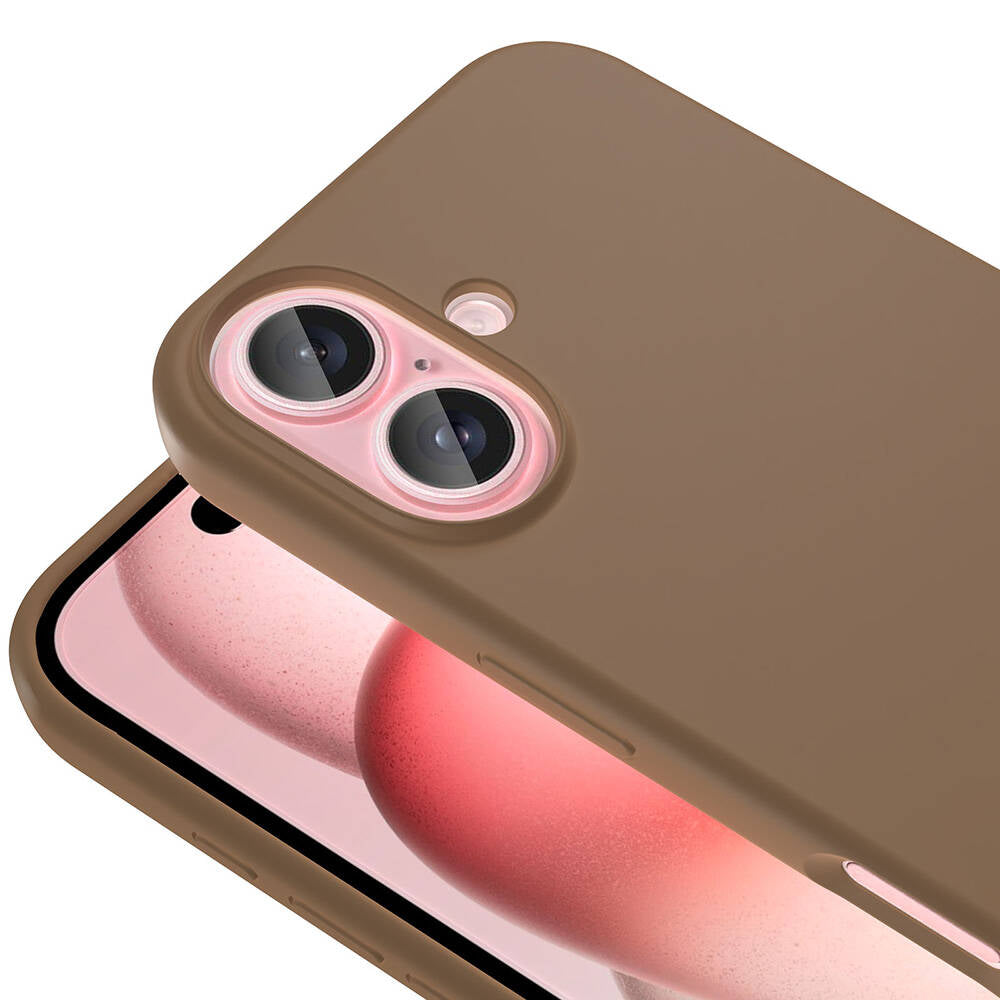 Apple iPhone 16 Kılıf M-safe Şarj Özellikli Sıvı Teknolojili Silinebilir Sert Zore Kivi Kapak Mavi