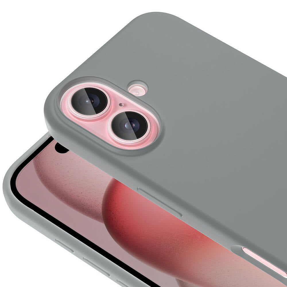 Apple iPhone 16 Kılıf M-safe Şarj Özellikli Sıvı Teknolojili Silinebilir Sert Zore Kivi Kapak Mavi