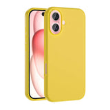 Apple iPhone 16 Kılıf M-safe Şarj Özellikli Sıvı Teknolojili Silinebilir Sert Zore Kivi Kapak Sarı