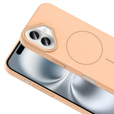 Apple iPhone 16 Kılıf M-safe Şarj Özellikli Zore Ruby Sert Kapak Gri