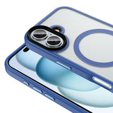 Apple iPhone 16 Kılıf Mat Arka Yüzey Wireless Şarj Özellikli Zore Flet M-safe Kapak Desert Titanyum