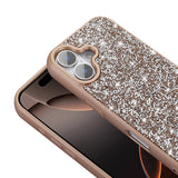Apple iPhone 16 Kılıf Parlak Taşlı Tasarım Zore Pırlanta Kapak Siyah