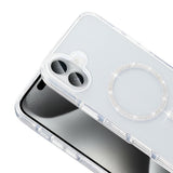 Apple iPhone 16 Kılıf Taşlı Tasarım M-safe Şarj Özellikli Zore Koment Silikon Kapak Gold