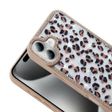 Apple iPhone 16 Kılıf Taşlı ve Simli Tasarım Zore Azra Kapak Pembe