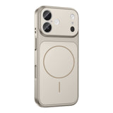 Apple iPhone 16 Kılıf Zore M-Safe Şarj Özellikli Kamera Korumalı Formen Kapak Turuncu
