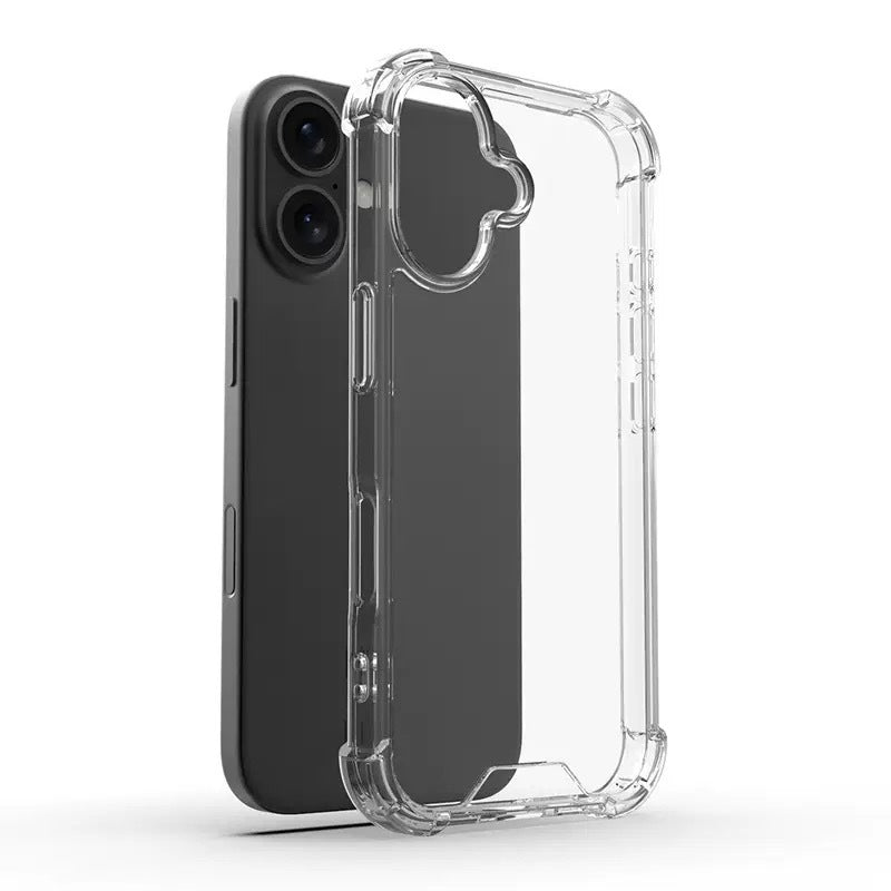 Apple iPhone 16 Kılıf Zore Nitro Anti Shock Silikon Şeffaf