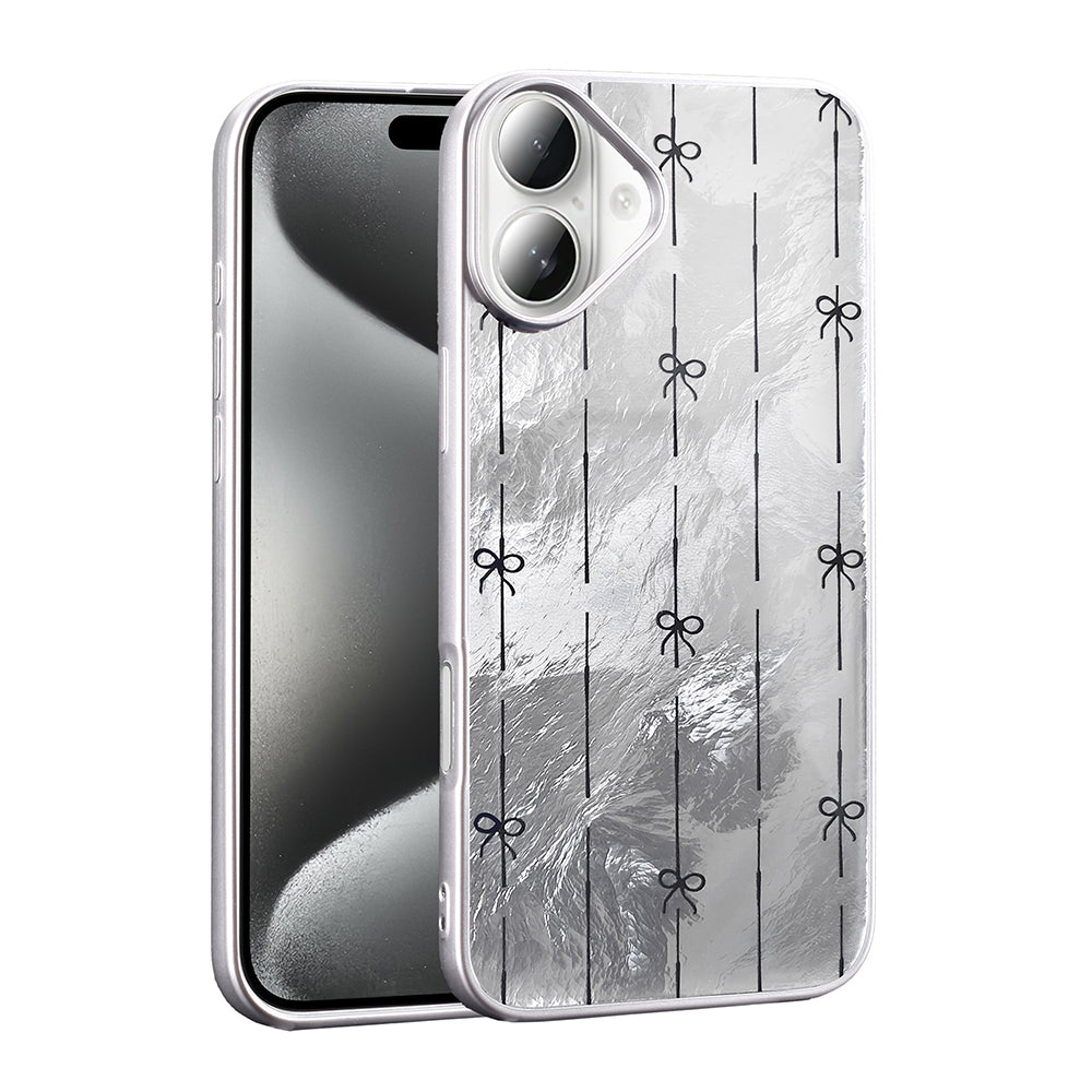 Apple iPhone 16 Plus Kılıf Desenli Zore Mep Kapak Gri Leopar