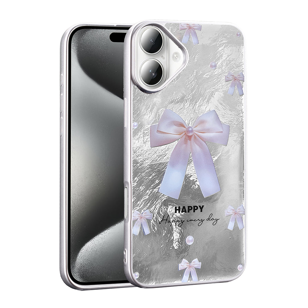 Apple iPhone 16 Plus Kılıf Desenli Zore Mep Kapak İncili Fiyonk