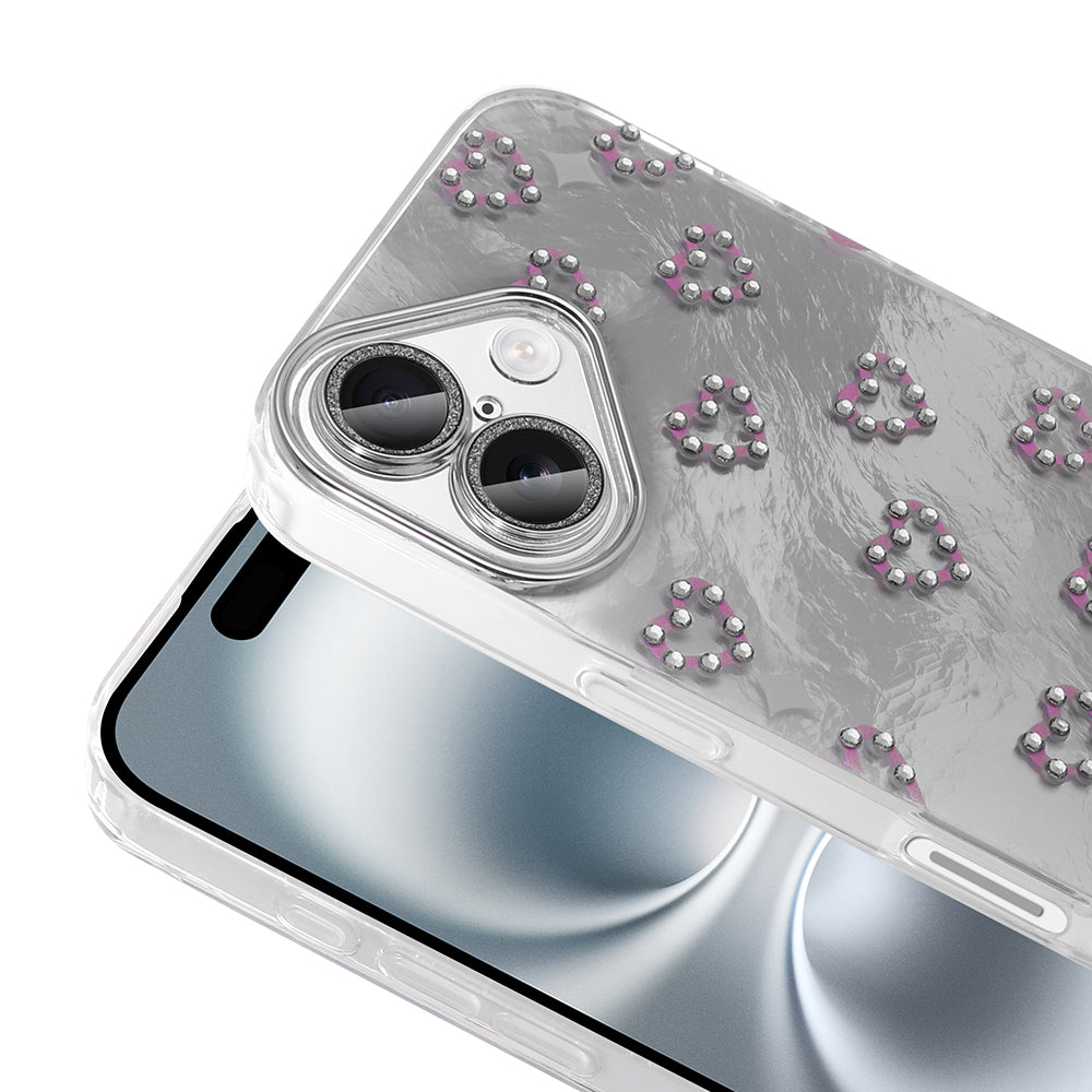 Apple iPhone 16 Plus Kılıf Kamera Korumalı Figürlü Zore Ponti Silikon Kapak Açık Pembe