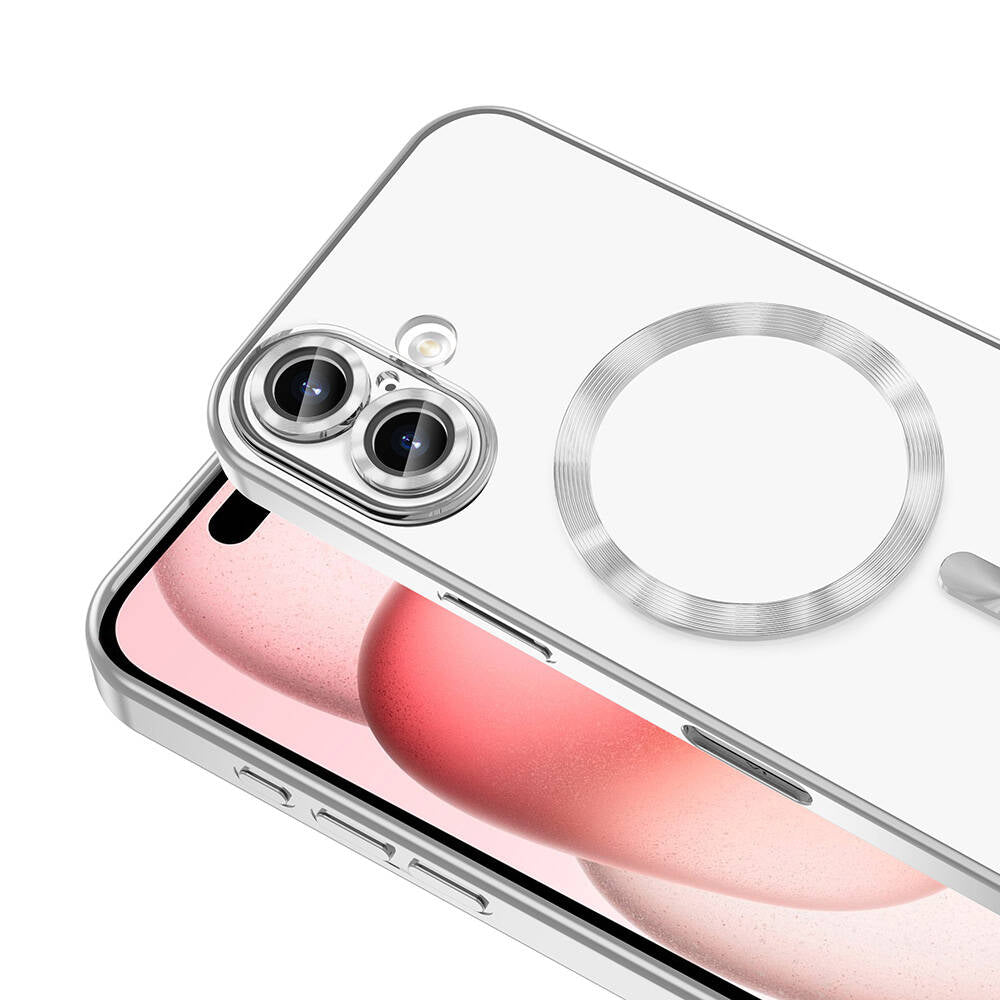 Apple iPhone 16 Plus Kılıf Kamera Korumalı M-safe Wireless Şarj Özellikli Zore Demre Kapak Sierra Mavi
