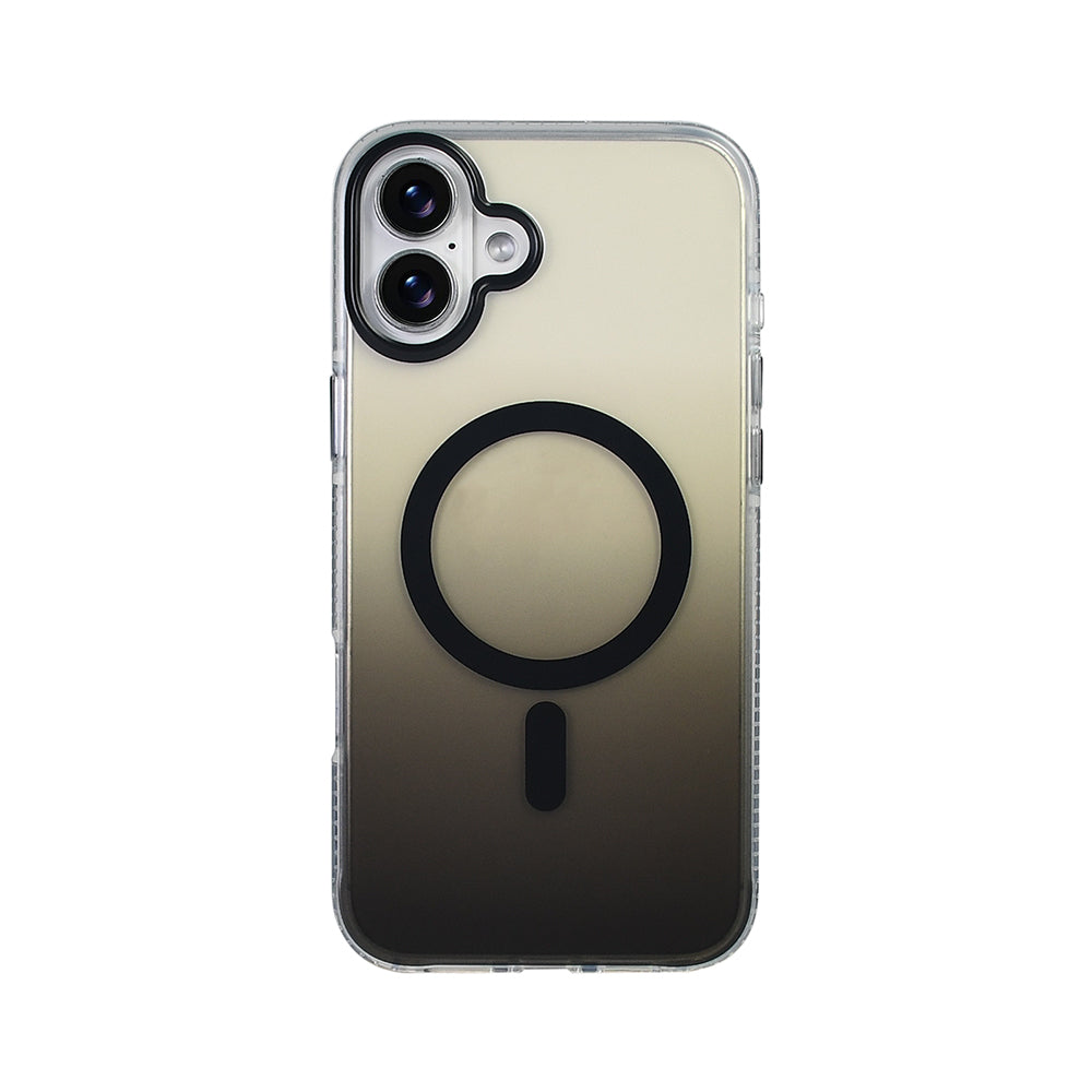 Apple iPhone 16 Plus Kılıf M-safe Şarj Özellikli Transparan Renk Geçişli Zore Toros Kapak Rose Gold
