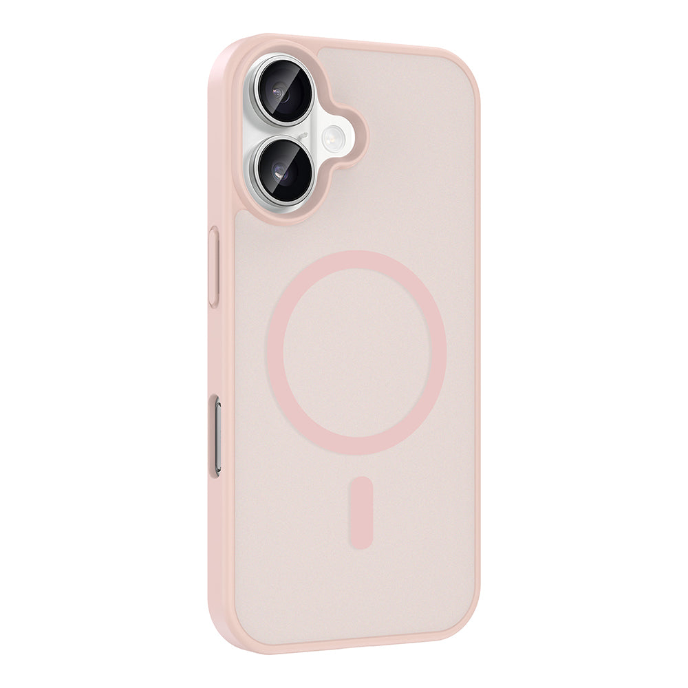 Apple iPhone 16 Plus Kılıf M-safe Şarj Özellikli Babet Kapak Pembe