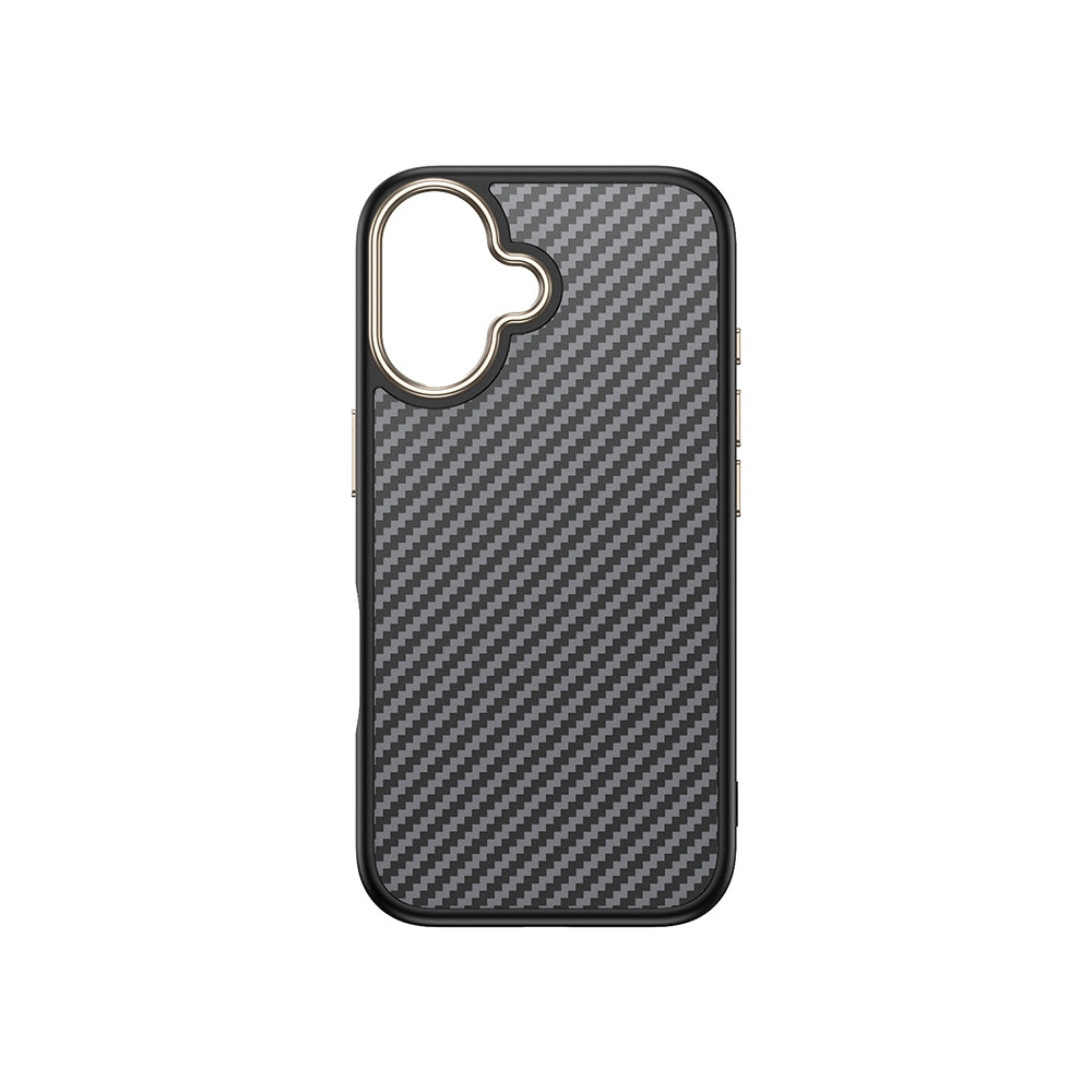 Apple iPhone 16 Plus Kılıf M-safe Şarj Özellikli Karbon Fiber Görünümlü Zore Antina Kapak Siyah