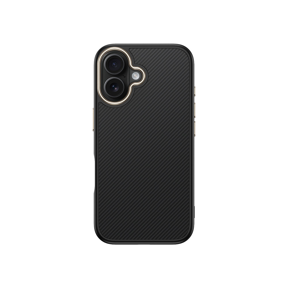 Apple iPhone 16 Plus Kılıf M-safe Şarj Özellikli Karbon Fiber Görünümlü Zore Antina Kapak Siyah