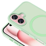 Apple iPhone 16 Plus Kılıf M-safe Şarj Özellikli Mat Arka Yüzey Zore Sio Kapak Rose Brown