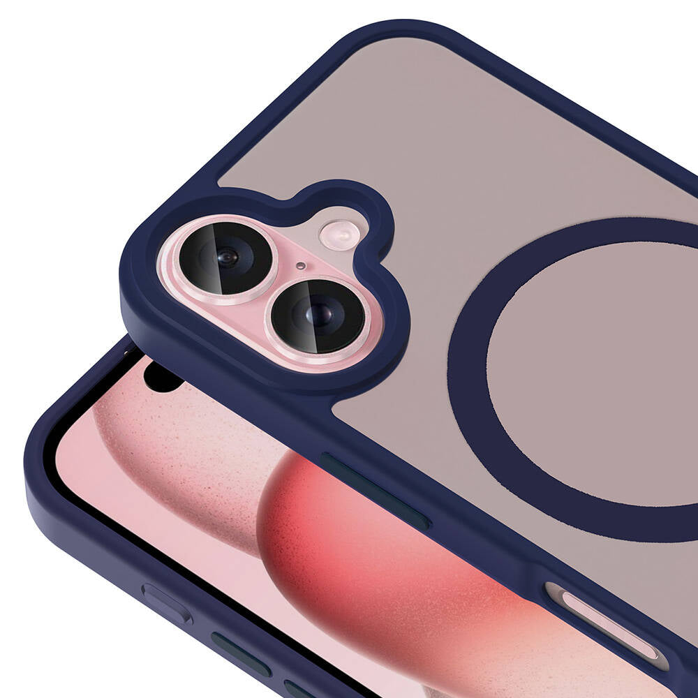 Apple iPhone 16 Plus Kılıf M-safe Şarj Özellikli Mat Arka Yüzey Zore Sio Kapak Rose Brown