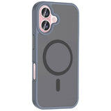 Apple iPhone 16 Plus Kılıf M-safe Şarj Özellikli Mat Arka Yüzey Zore Sio Kapak Rose Brown