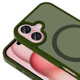 Apple iPhone 16 Plus Kılıf M-safe Şarj Özellikli Mat Arka Yüzey Zore Sio Kapak Rose Brown