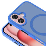 Apple iPhone 16 Plus Kılıf M-safe Şarj Özellikli Mat Arka Yüzey Zore Sio Kapak Rose Brown
