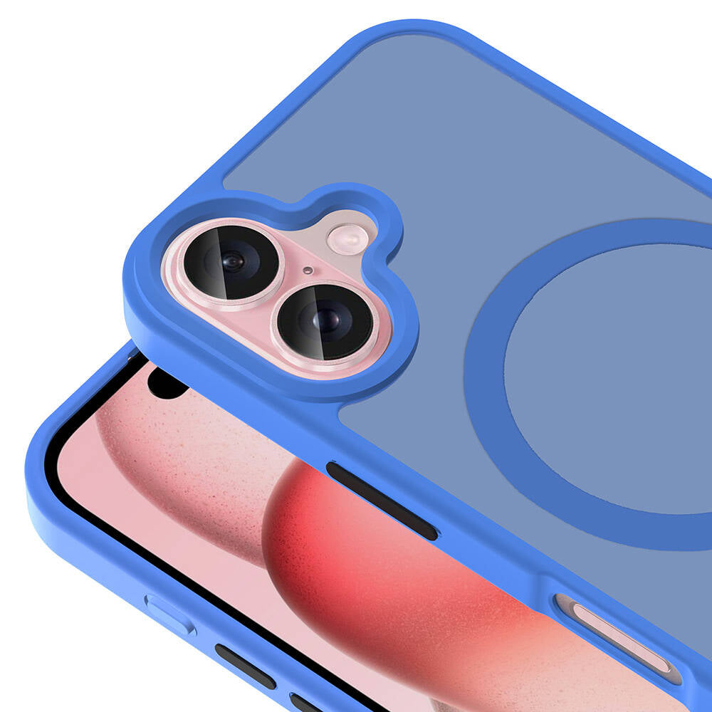 Apple iPhone 16 Plus Kılıf M-safe Şarj Özellikli Mat Arka Yüzey Zore Sio Kapak Rose Brown