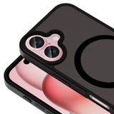Apple iPhone 16 Plus Kılıf M-safe Şarj Özellikli Mat Arka Yüzey Zore Sio Kapak Rose Brown