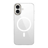Apple iPhone 16 Plus Kılıf M-safe Şarj Özellikli Şeffaf Cam Arka Yüzey Zore G-Glass Kapak Şeffaf