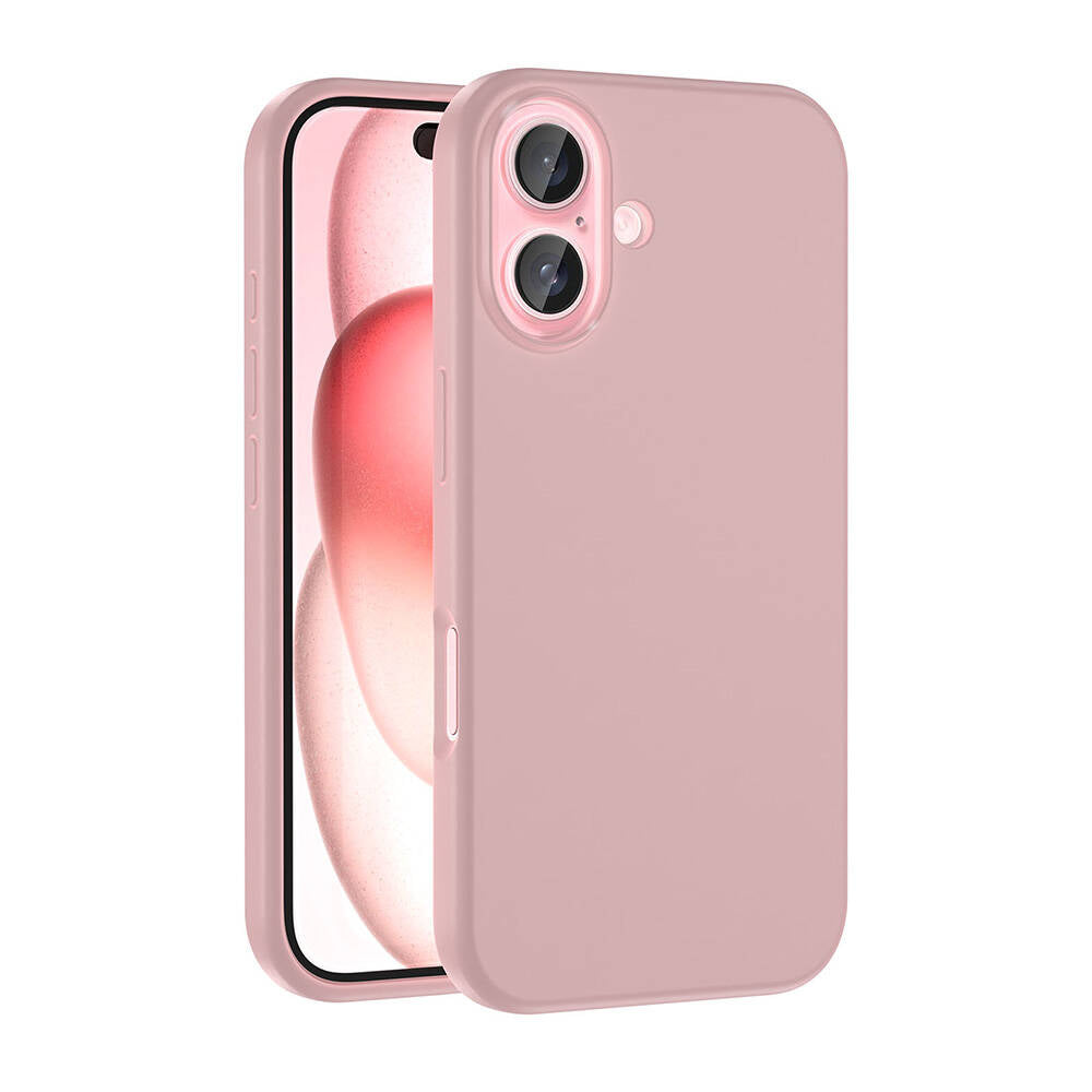 Apple iPhone 16 Plus Kılıf M-safe Şarj Özellikli Sıvı Teknolojili Silinebilir Sert Zore Kivi Kapak Desert Titanyum